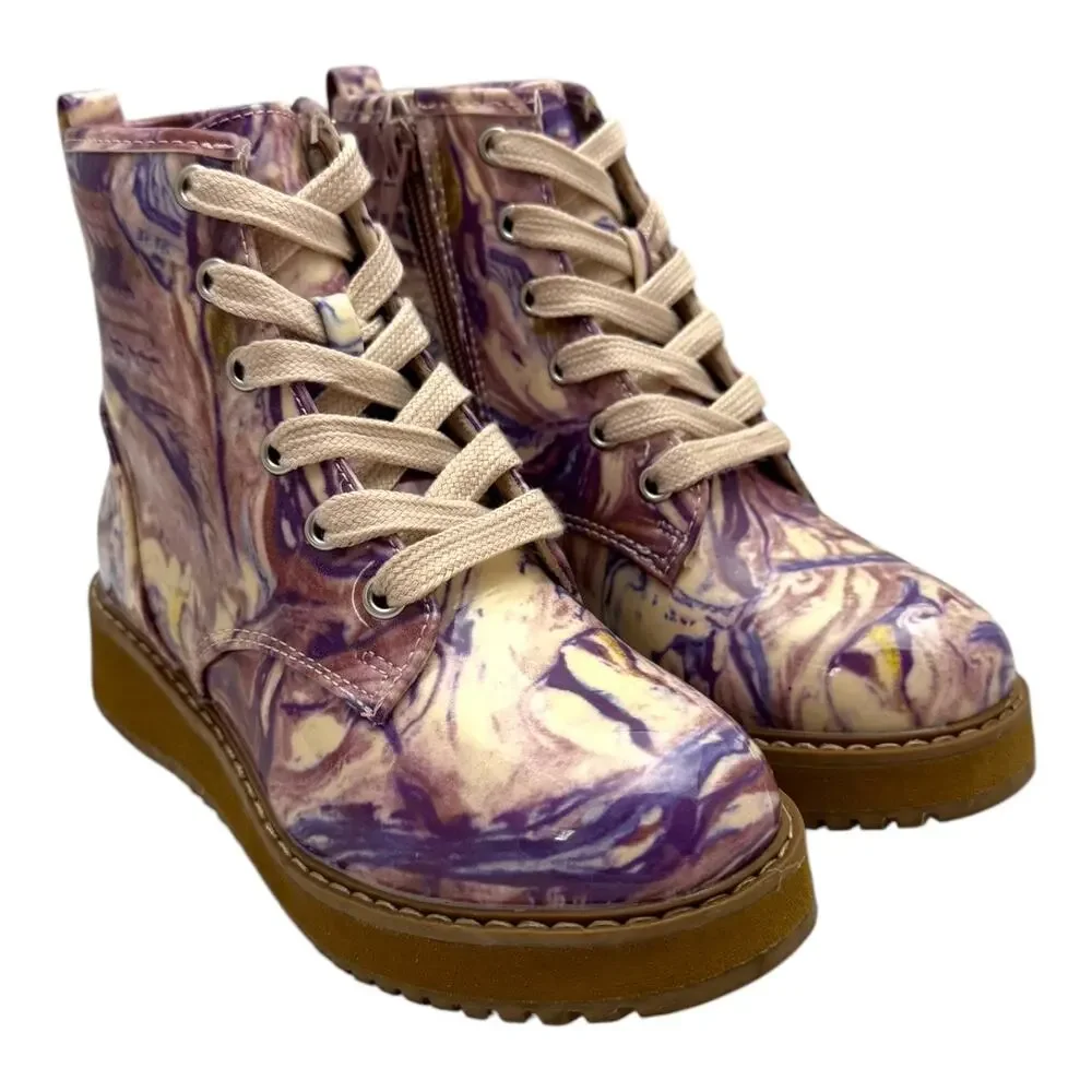 Steve Madden Joliviaa Boots Purple Marble 13